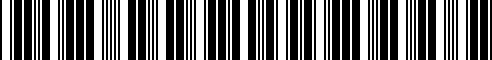 Barcode for 23007681333